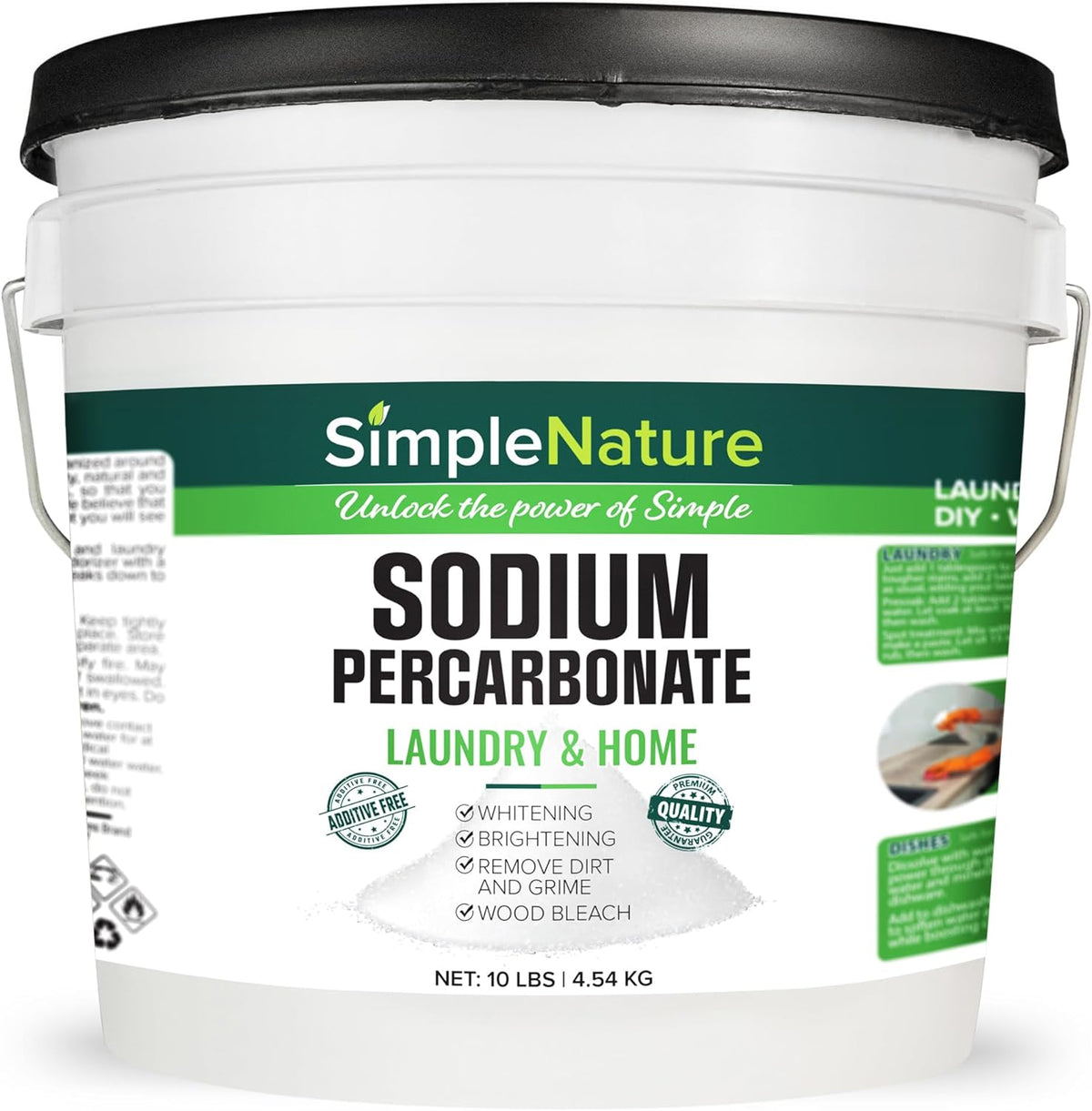 Sodium Percarbonate (10 lbs) - Versatile Non-toxic Biodegradable Scent-Free Cleaner for Home