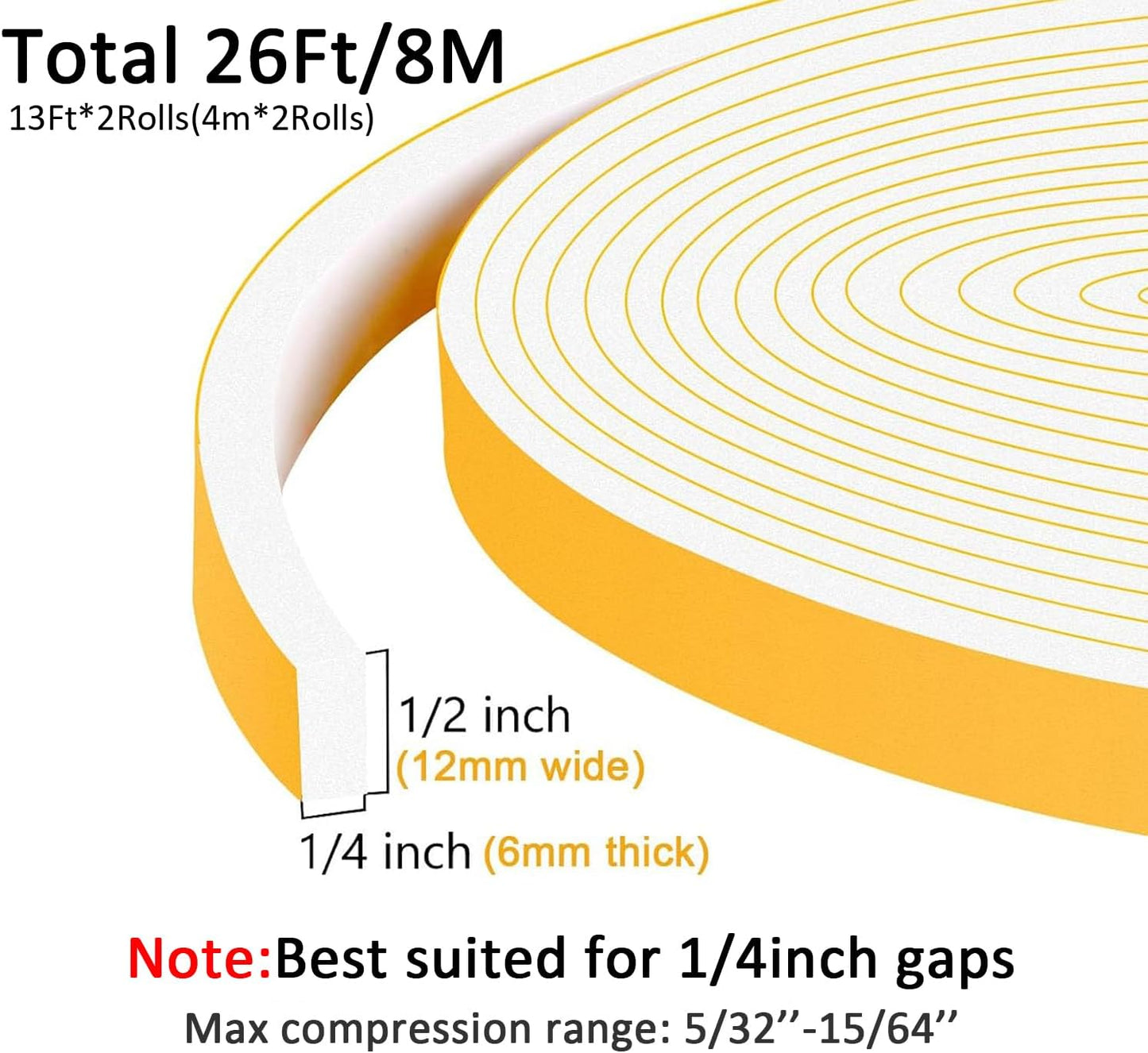 Strong Adhesive Weather Stripping, High Density Weatherproof Weather Stripping Door Seal Strip for