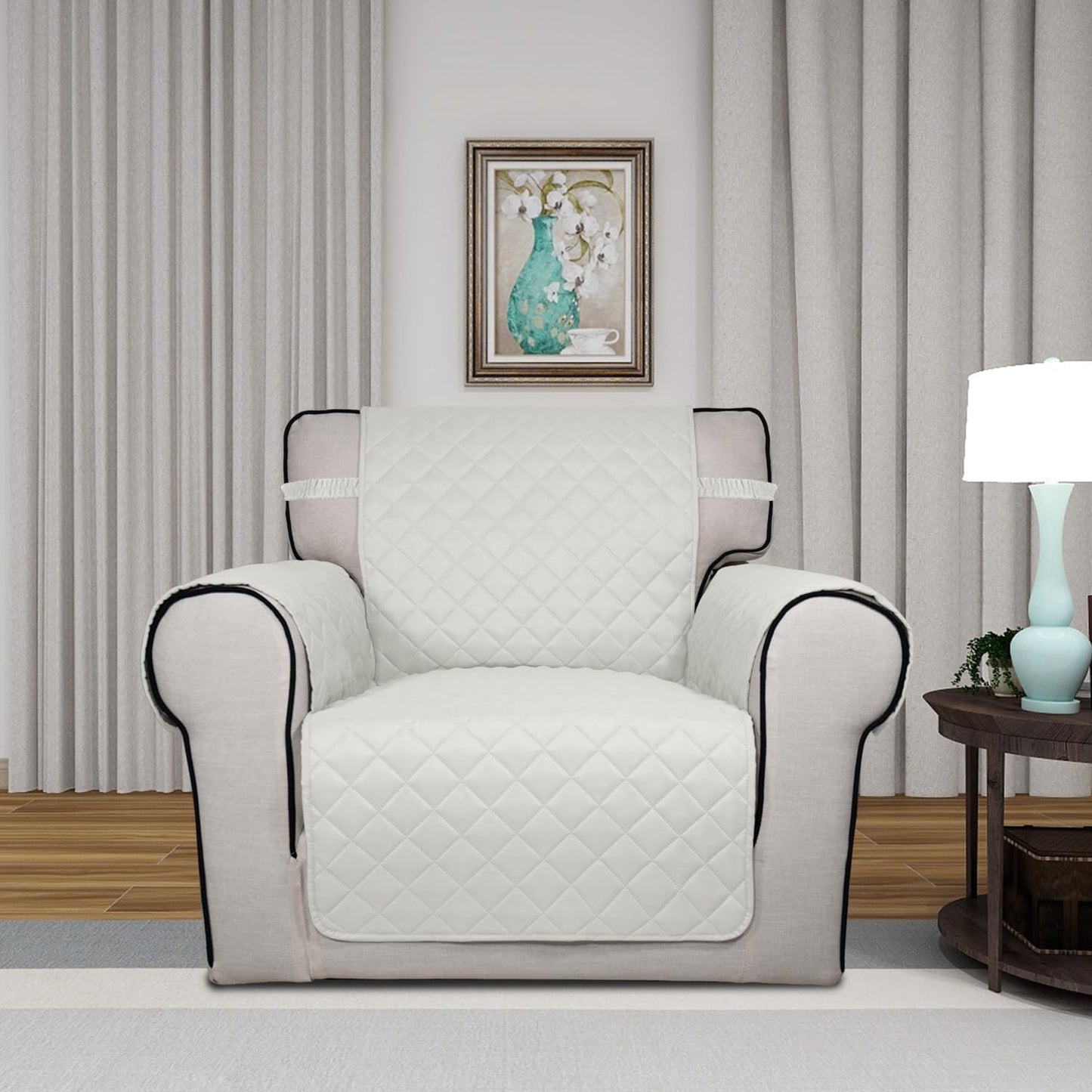 PureFit Reversible Quilted Sofa Cover, Water Resistant Slipcover Furniture Protector, Washable