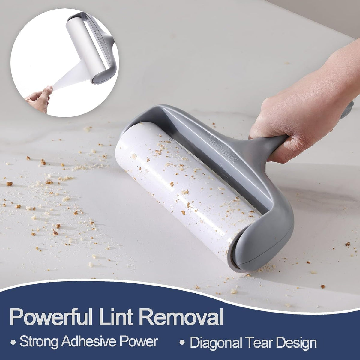 8 inch Large Surface Lint Roller Refills for Scotch-Brite 50% Stickier Lint Roller, Fits Most 8"