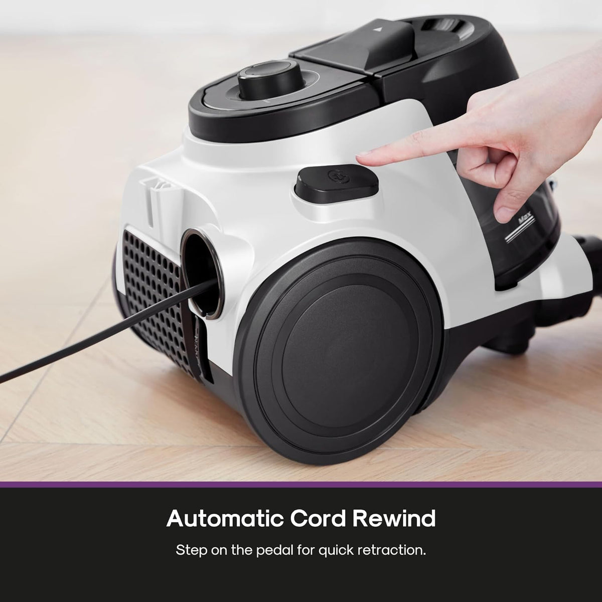 Eureka Bagless Canister Vacuum Cleaner, 1100W High Power Vacuum Cleaner for Carpets and Hard Floors