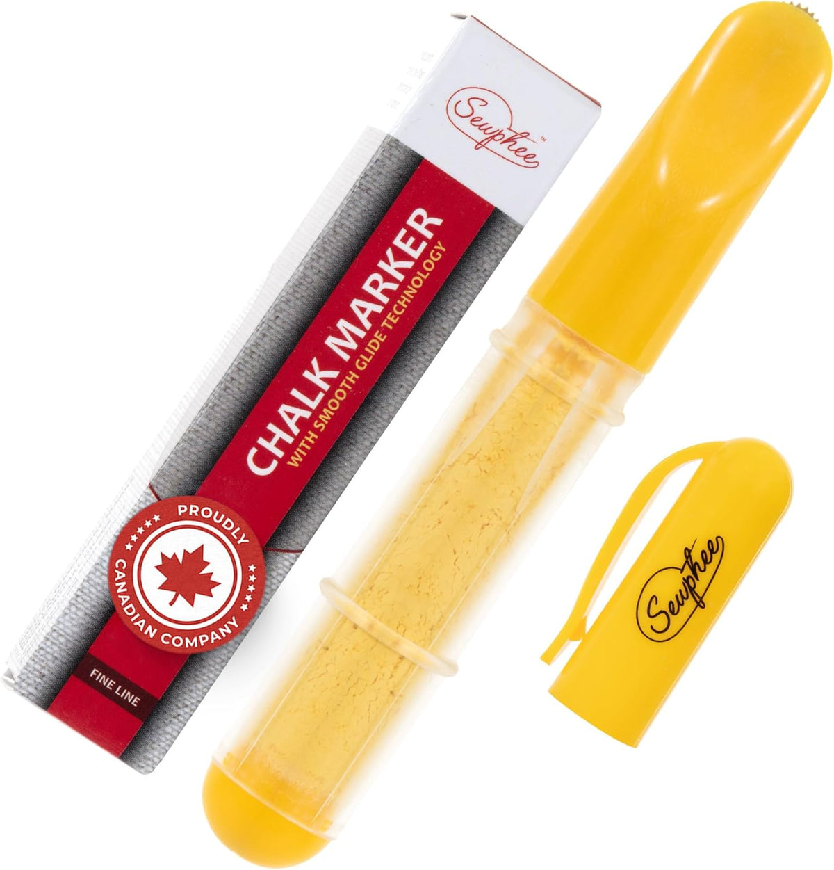 Fabric Markers for Sewing ??Ergonomic Tailors Chalk Pen with Improved Dosing Wheel for Sharp Lines