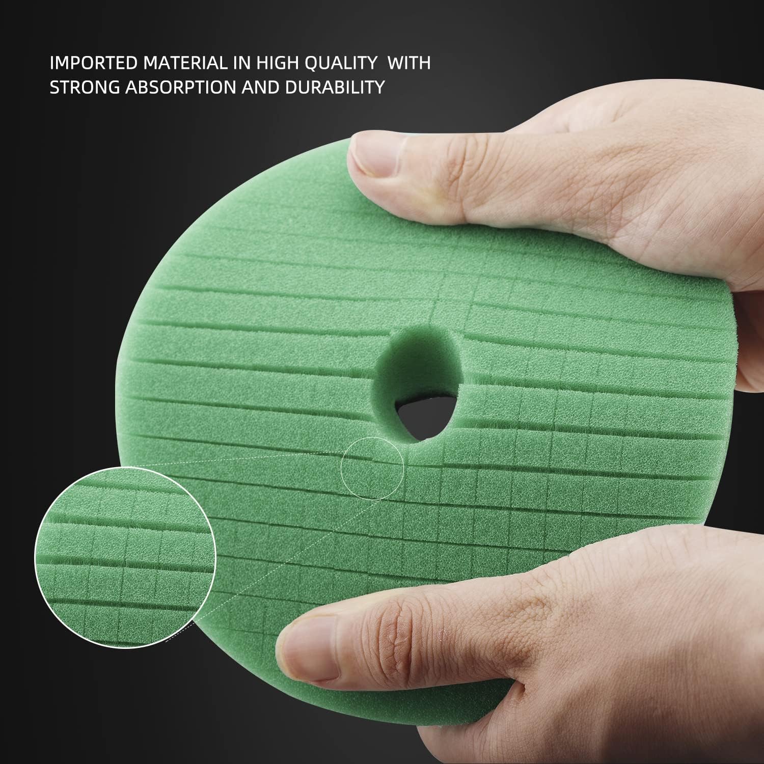 SPTA Polishing Pads, 5Pc 5 Inch 125mm Orbital Buffer Polisher Pads and 1Pc Microfiber Buffing Pads