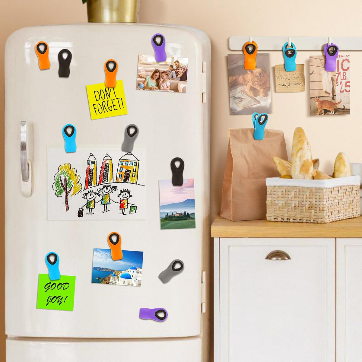 10 Pack Magnetic Chip Clips, Chip Clips Bag Clips, Magnetic Clip for Food Packages, Plastic