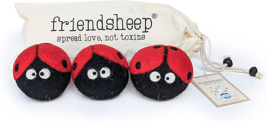 Friendsheep Wool Dryer Balls, Organic Reusable Fabric Softener Alternative for Laundry, Handmade