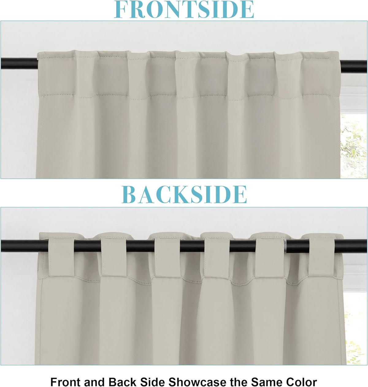 RYB HOME Blackout Curtains for Kitchen, Privacy Thermal Insulating Small Winow Curtain Shades for