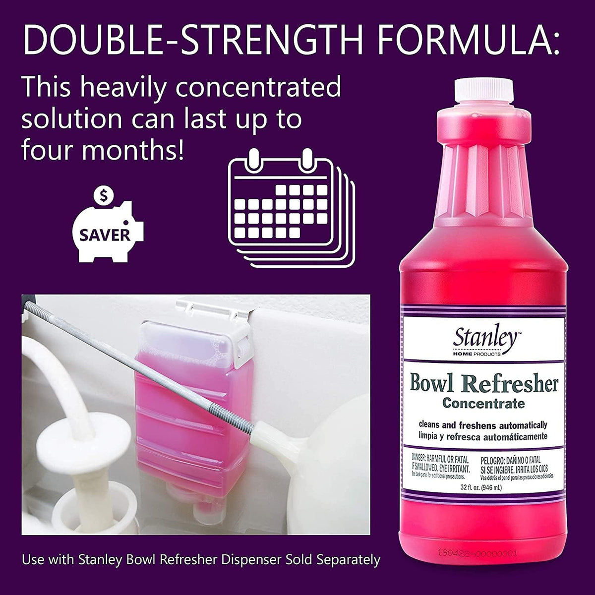 STANLEY HOME PRODUCTS Bowl Refresher Concentrate – Cleans and Freshens Toilets Automatically – 32