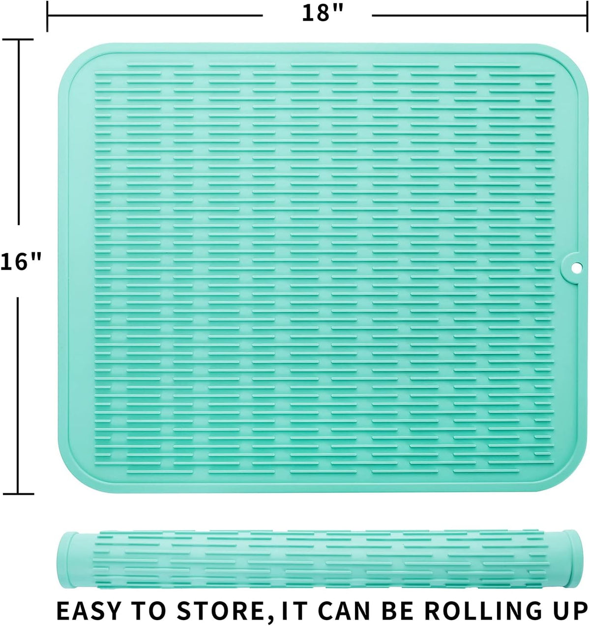 Silicone Dish Drying Mat for Multiple Usage,Easy clean,Eco-friendly,Heat-resistant Silicone Mat for