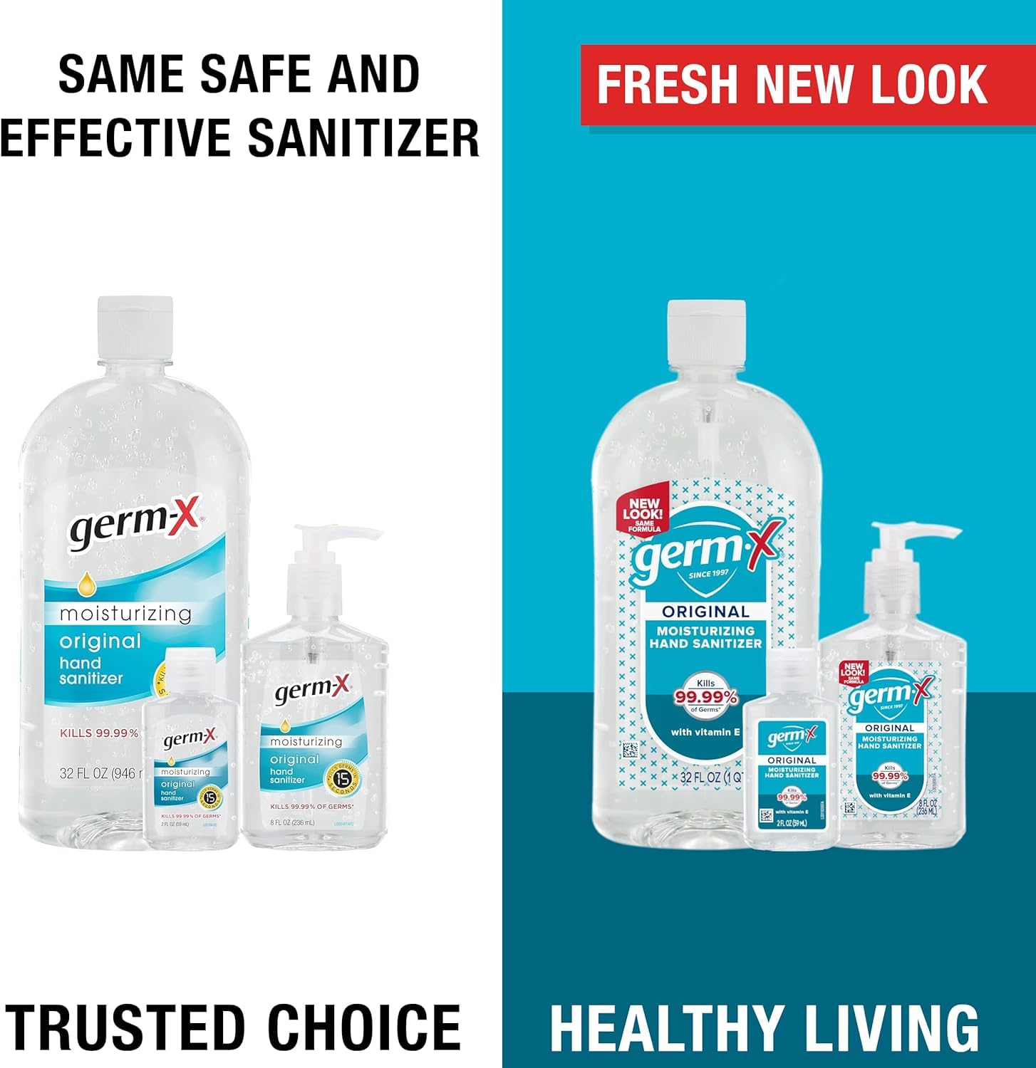 Germ-X Original Hand Sanitizer Gel, Mini Travel Size for On-The-Go, Display Pack, Back to School
