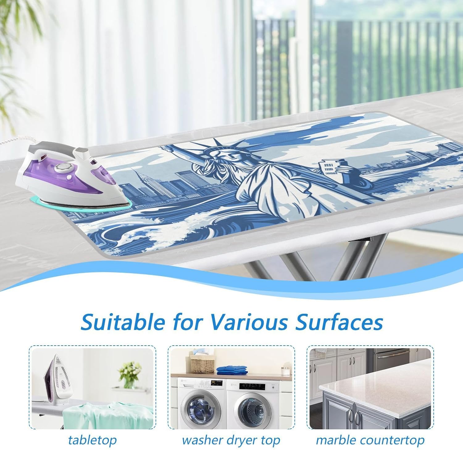 Ironing Mat Portable Ironing Pad Ironing Blanket for Table Top Heat Resistance Double-Side Using