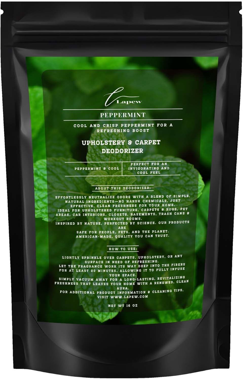 Peppermint Carpet Freshener Powder: Powerful Odor Eliminator for Home, Upholstery Deodorizer