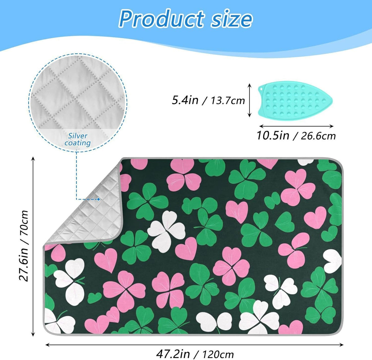 Ironing Mat Portable Ironing Pad Ironing Blanket for Table Top Heat Resistance Double-Side Using