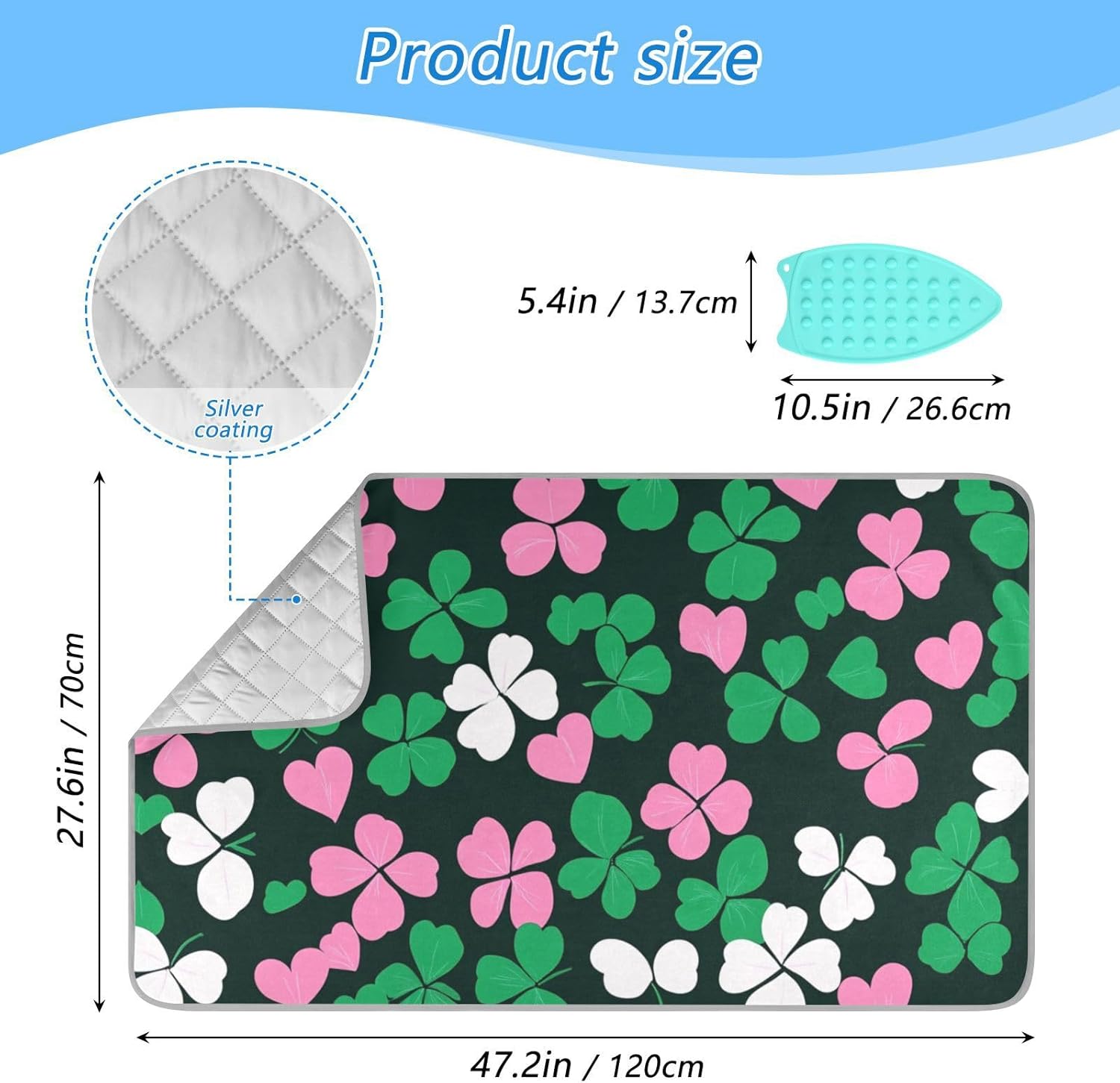 Ironing Mat Portable Ironing Pad Ironing Blanket for Table Top Heat Resistance Double-Side Using
