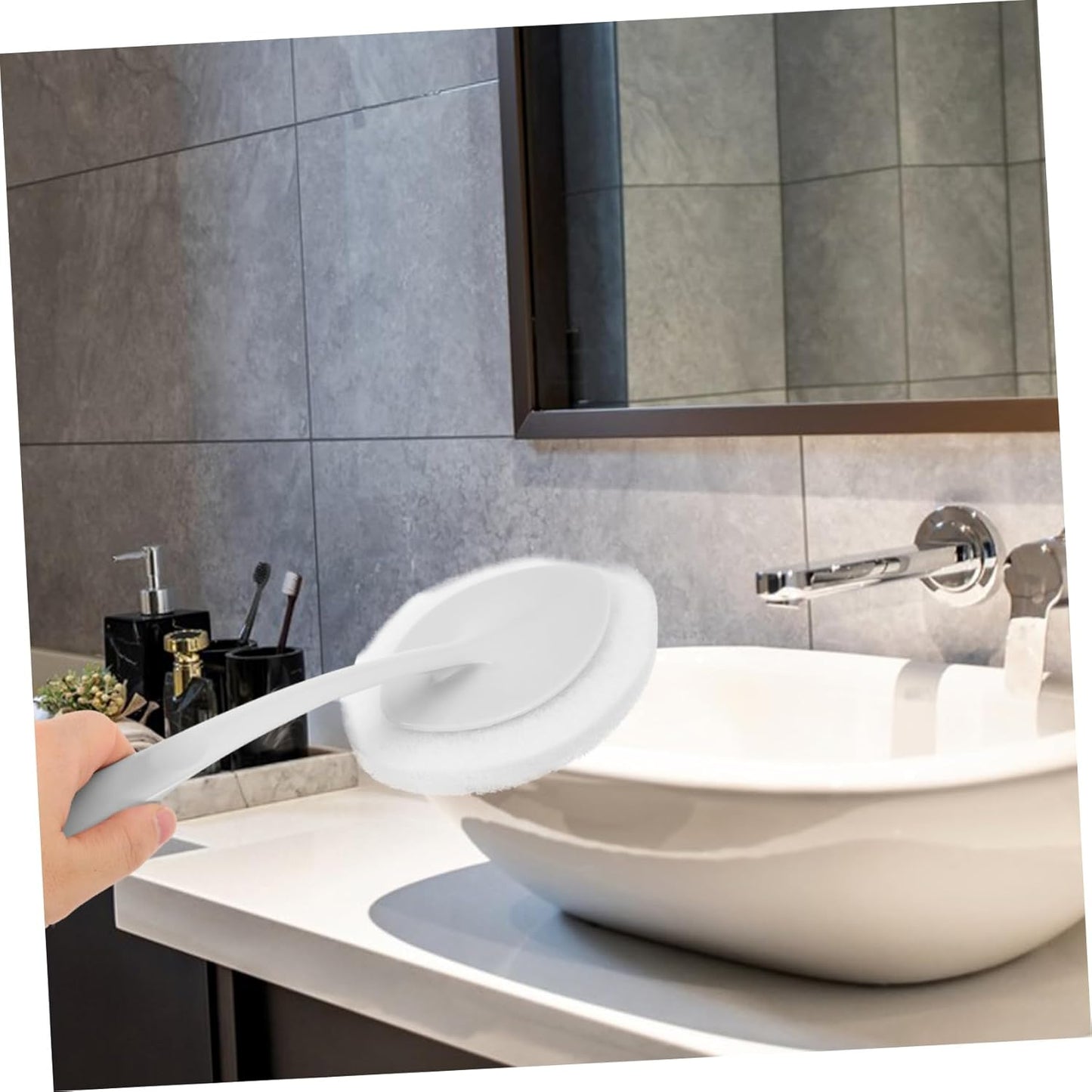Sponge Brush Cleaning Tool for Bathroom Kitchen Durable Descaling Scrubber Lightweight Portable