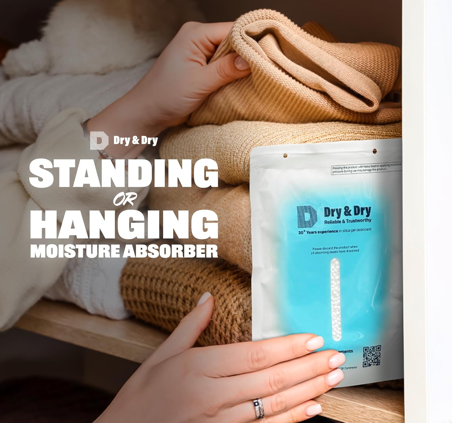 Dry & Dry 5 Packs Hybrid Moisture Absorbers & Musty Odor Eliminator Dehumidifier to Control Excess