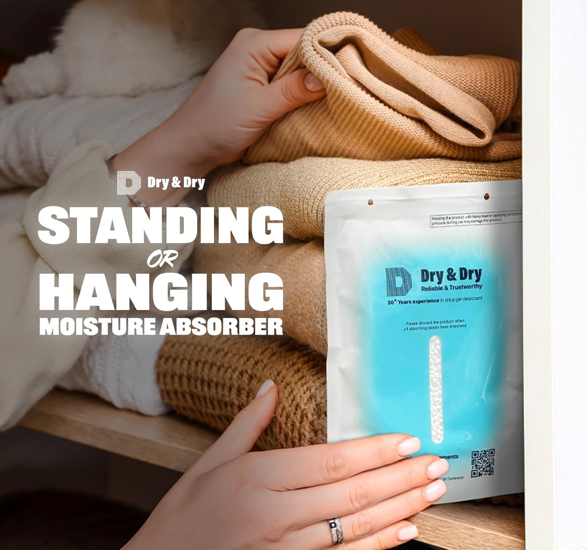 Dry & Dry 3 Packs Hybrid Moisture Absorbers & Musty Odor Eliminator Dehumidifier to Control Excess