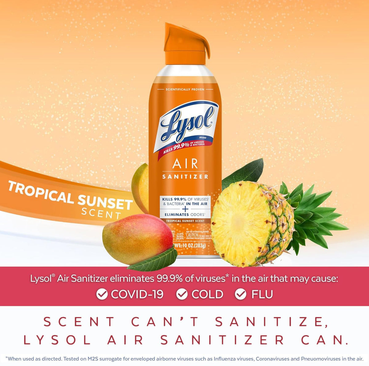 Lysol Air Sanitizer Spray with Bacterial Odor Eliminator for Home & Office, Sanitizing Air Spray