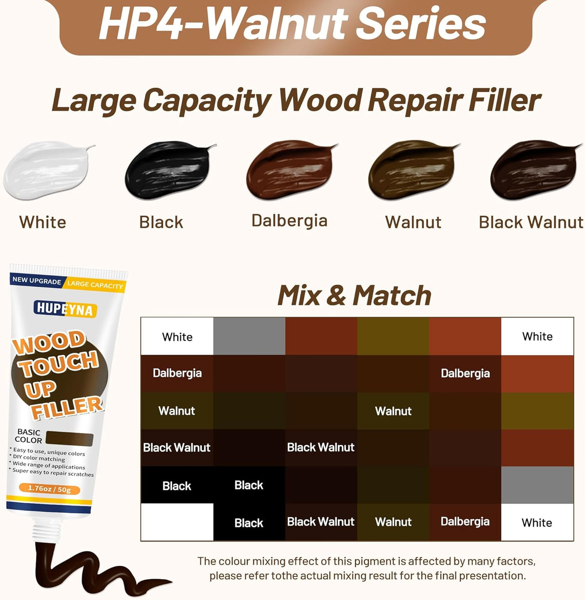 Wood Repair Kit, Wood Furniture Repair Kit, Wood Filler, Wood Putty and Beeswax- Repair Stains