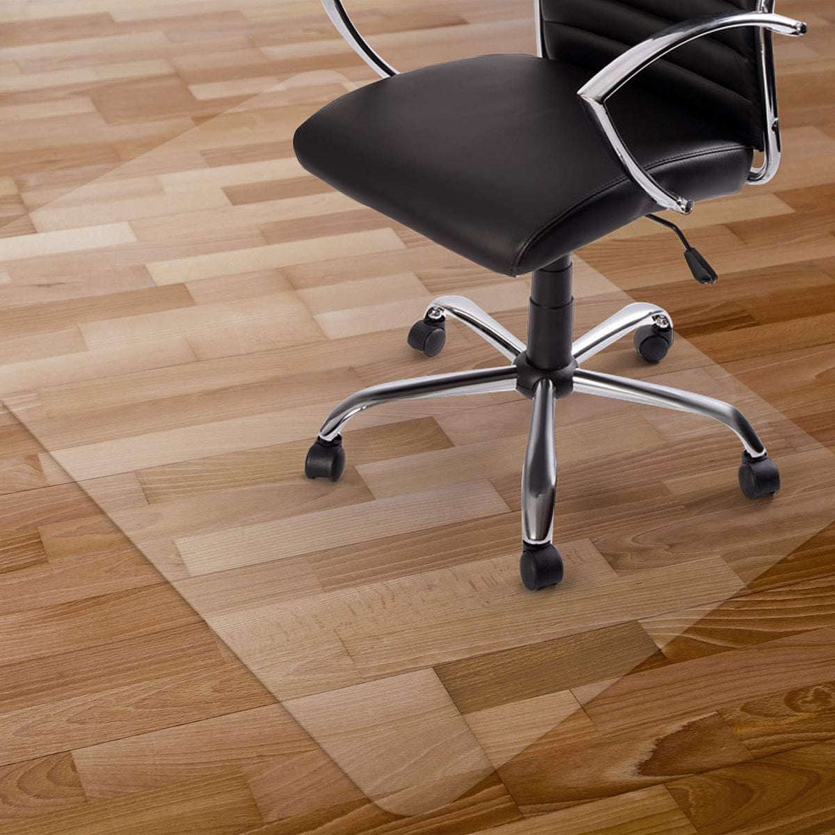 Kuyal Clear Chair Mat, Hard Floor Use, 48" X 59" Transparent Office Home Floor Protector mat