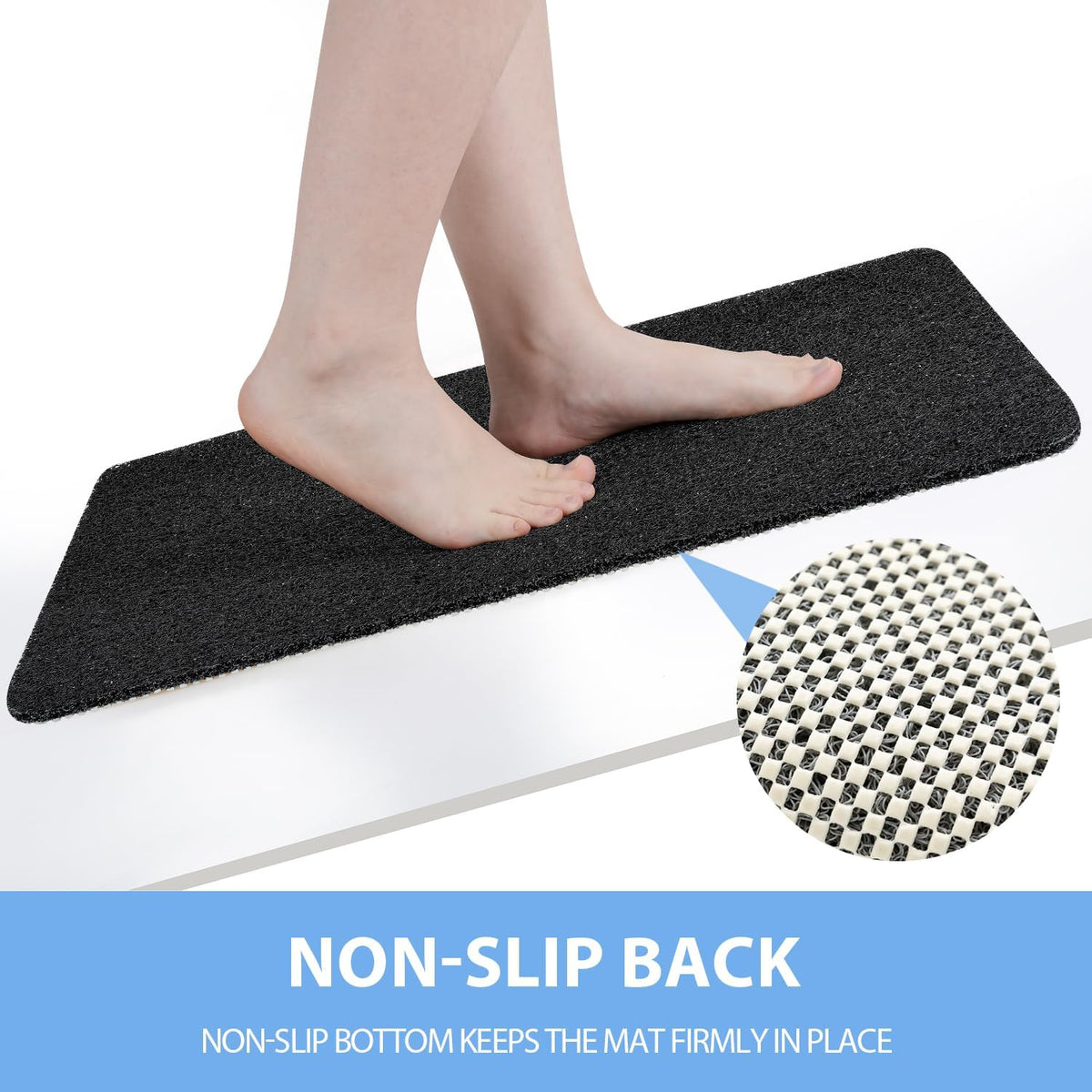 Non-Slip Bathtub Mat, Anti Slip Shower Mat, Fast Drying Bathtub Mats, Foot Scrubber Mat, Anti Slip