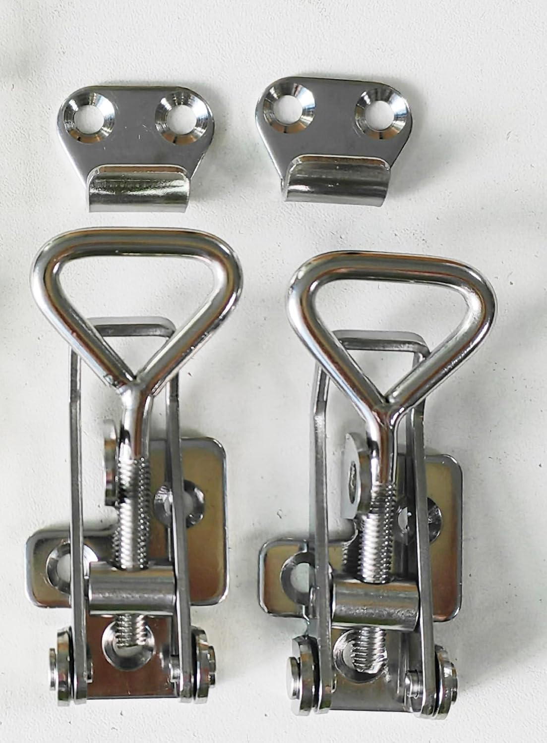 Adjustable Latch Buckle Cabinet Boxes Lever Handle Toggle Catch Latch Lock,Silver,Adjustable