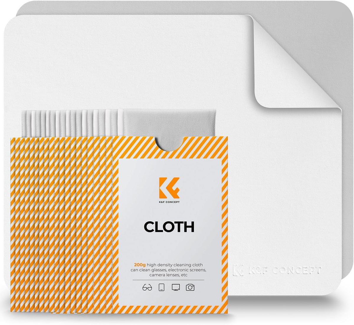 K&F Concept 20 Pack Lens Cleaning Cloth | Microfiber Cleaning Cloth | Camera Lens Cleaner | Camera