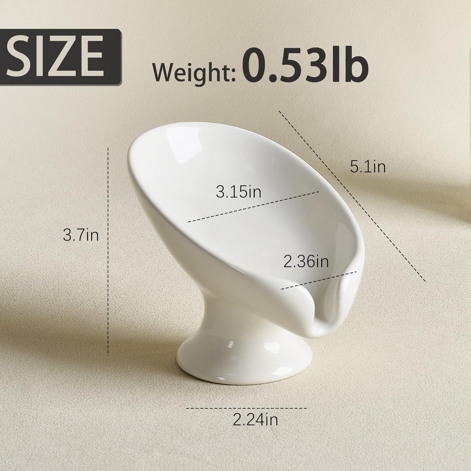 Soap Dish Set, Self Draining Bar Soap Holder for Bathroom Sink, Leaf Shaped Drainage Soap Dish