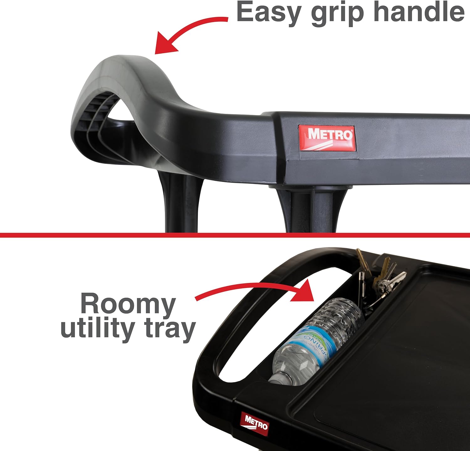Metro myCart Plus Utility Cart - Choose-Your-Height Adjustable Heavy Duty Rolling Cart for Home