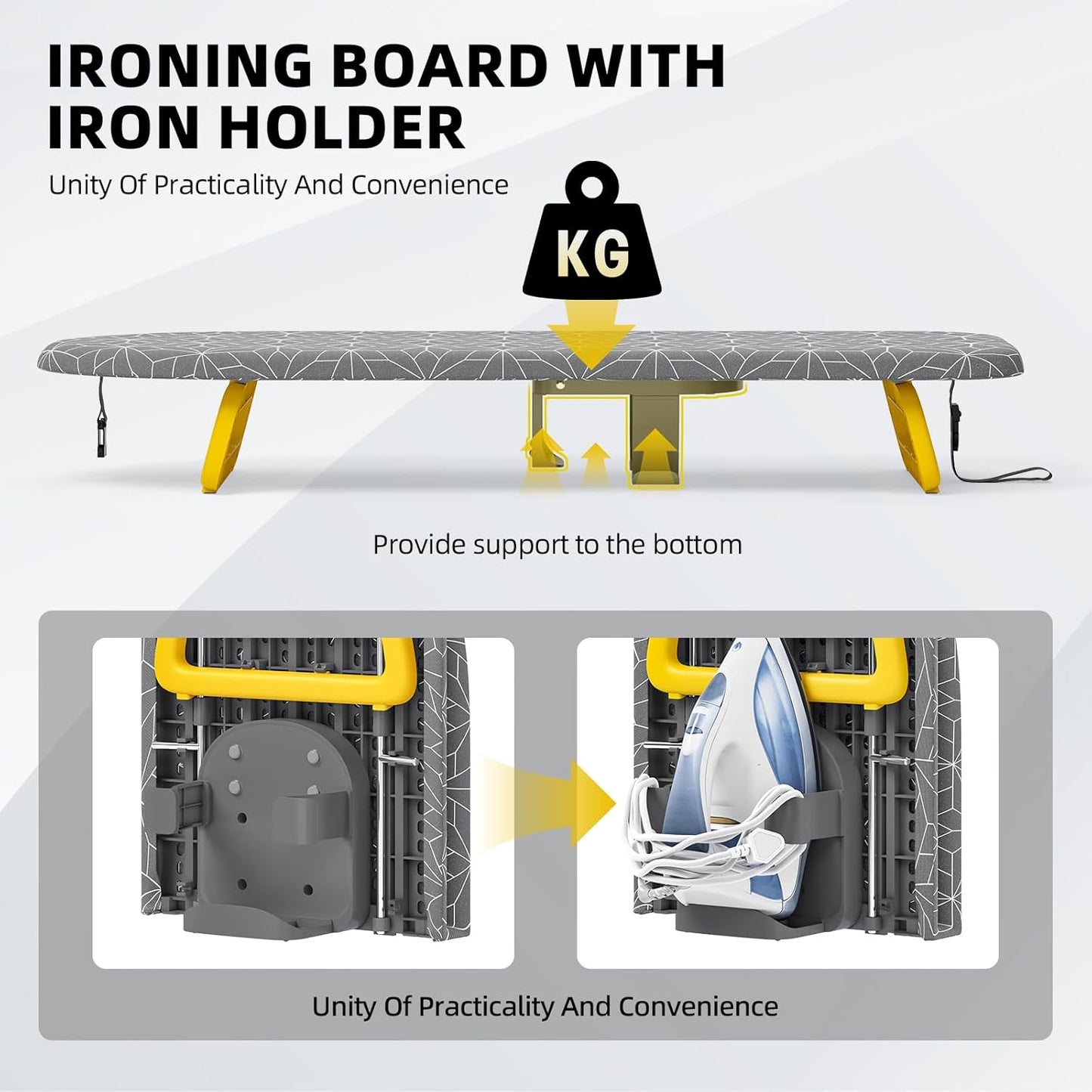 Small Ironing Board Tabletop, Foldable mini Ironing Board, Table top Ironing Boards Small, Compact