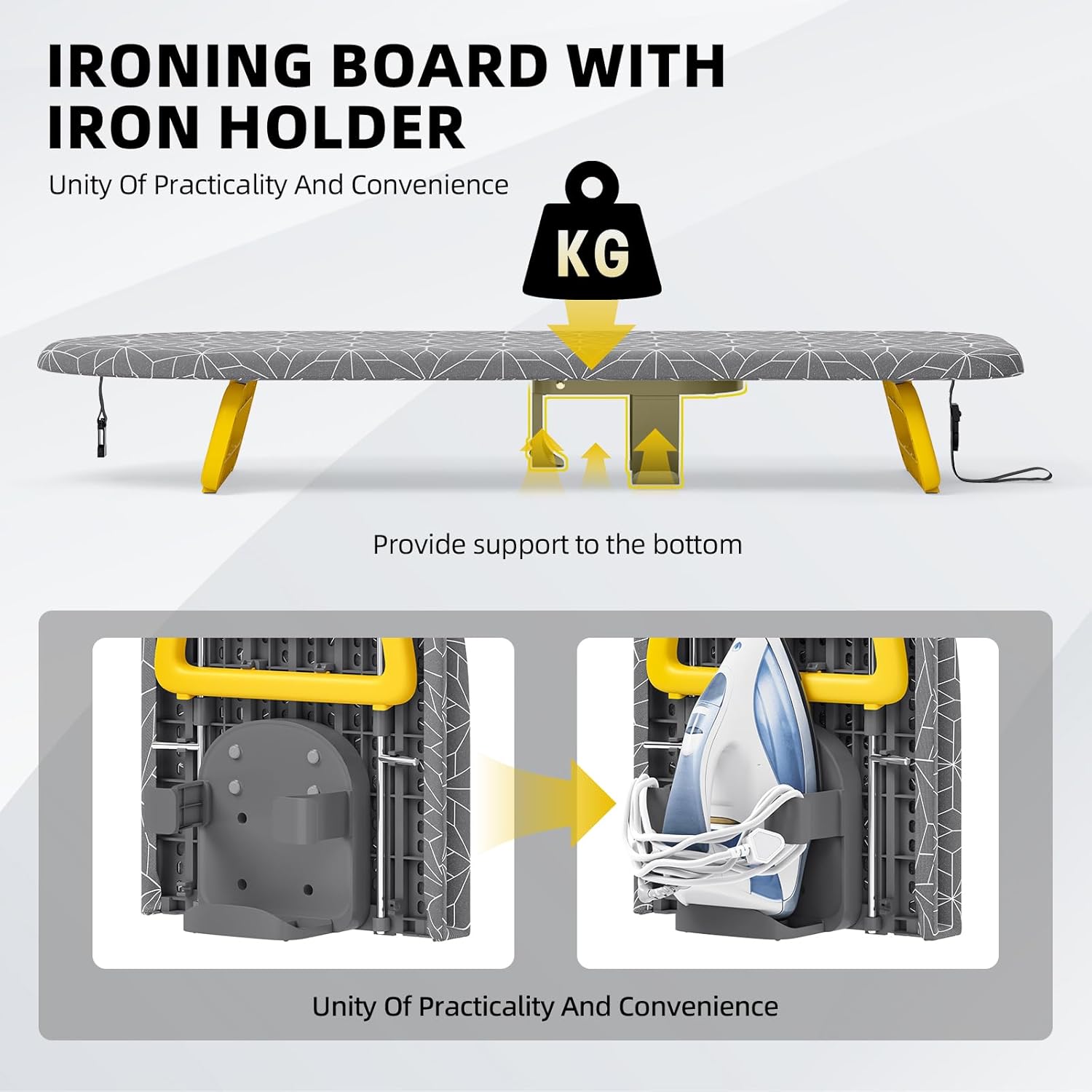 Small Ironing Board Tabletop, Foldable mini Ironing Board, Table top Ironing Boards Small, Compact