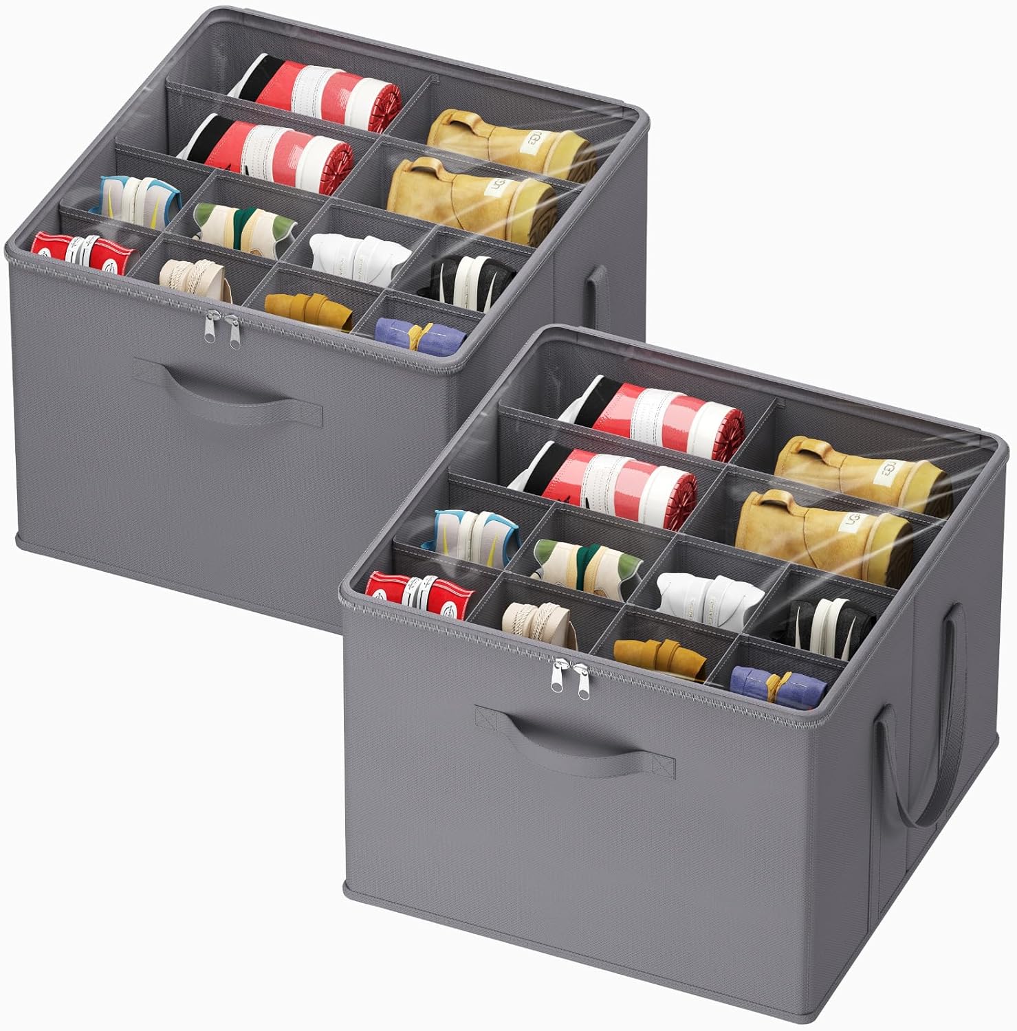 Lifewit Shoe Storage Organizer for Closet Fits 12-16 Pairs, Fabric Large Shoe Box Storage