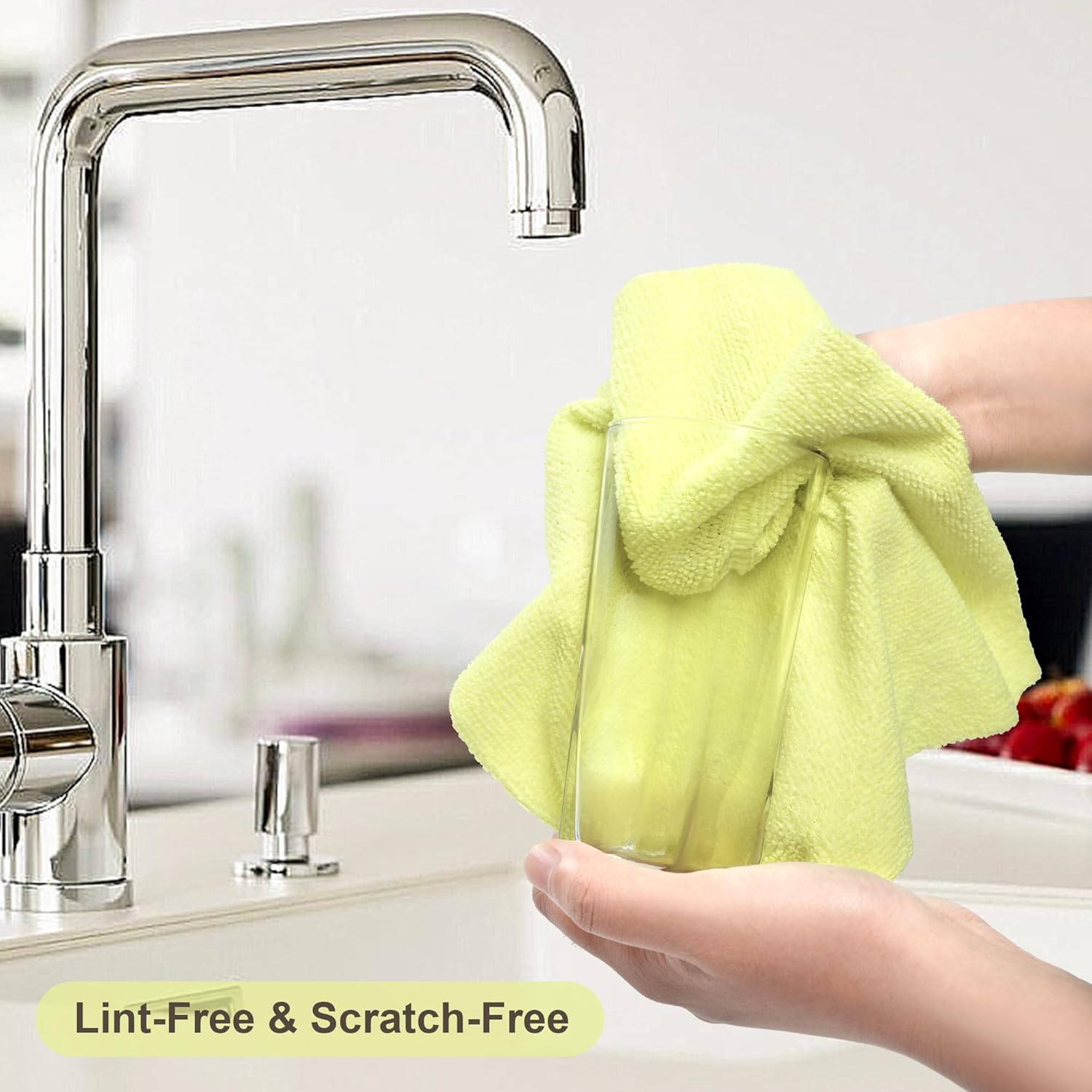 LIVOS Microfiber Cleaning Cloth Roll - 80 Pack, Reusable Paper Towels Tear Away Towels, Microfiber