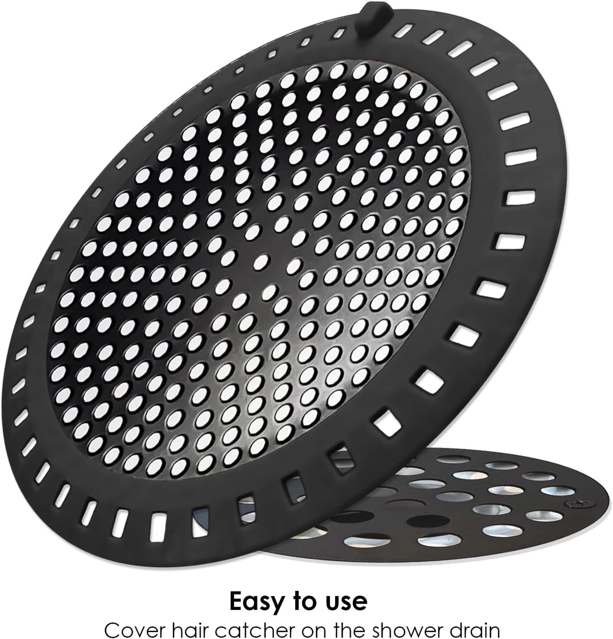 2PCS Shower Hair Drain Catcher/Strainer/Cover/Filter/Trap, Hair Stopper Floor Drain, Stainless