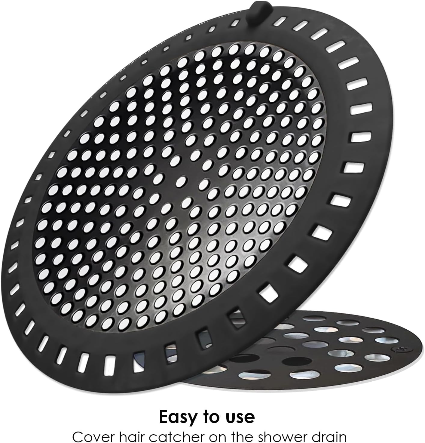 2PCS Shower Hair Drain Catcher/Strainer/Cover/Filter/Trap, Hair Stopper Floor Drain, Stainless