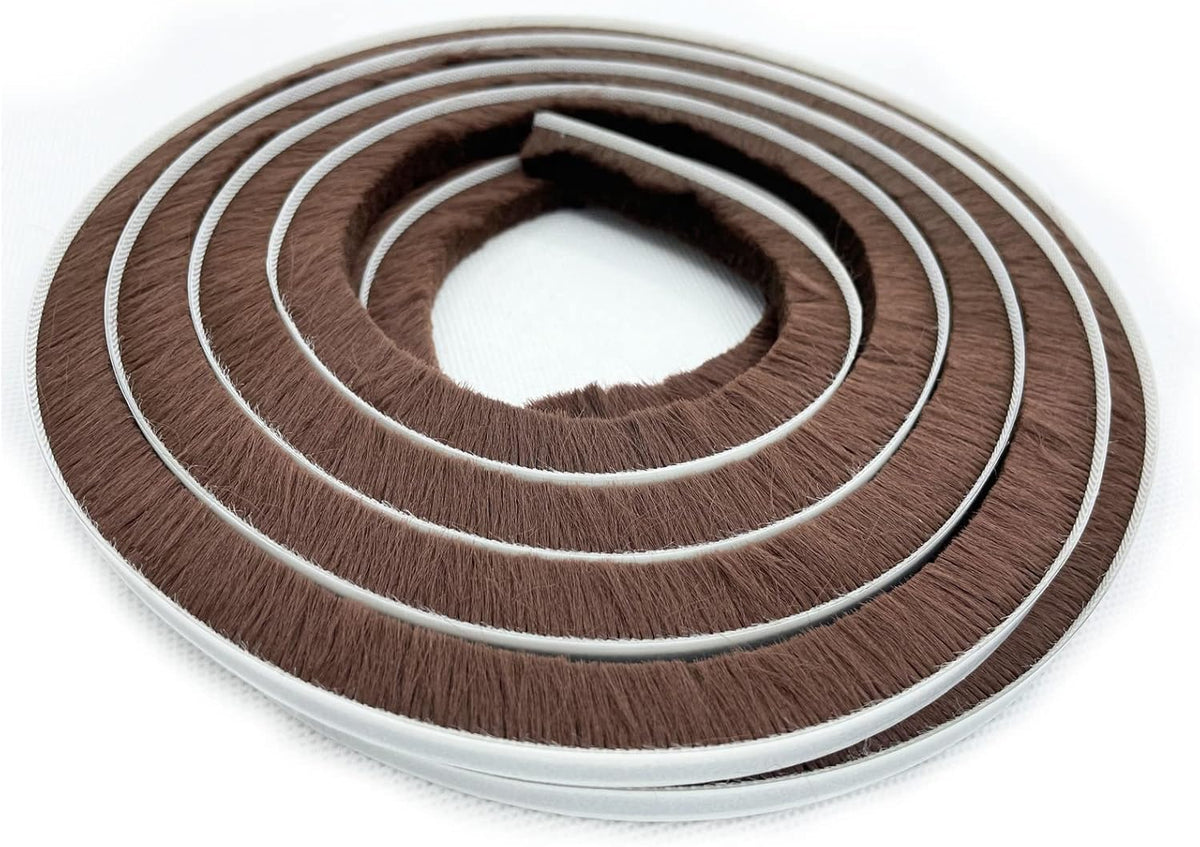 Brush Weather Stripping for Windows/Doors Frame Side, Pile Self Adhesive Weatherstrip Seal Strip