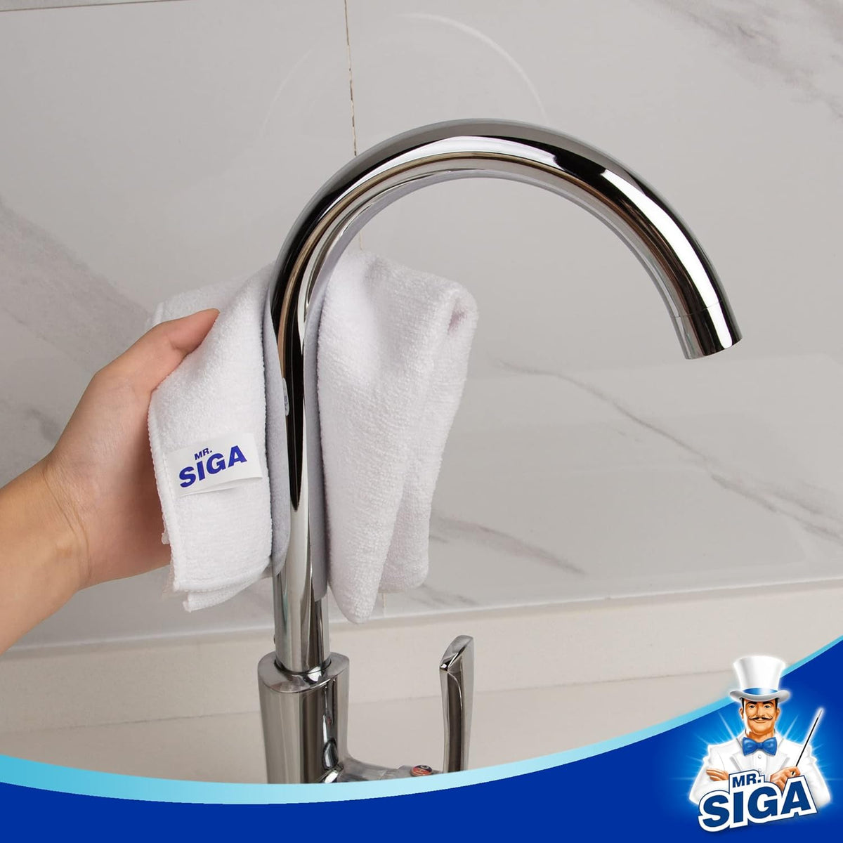 MR.SIGA Microfiber Cleaning Cloth, All-Purpose Microfiber Towels, Streak Free Cleaning Rags, Pack