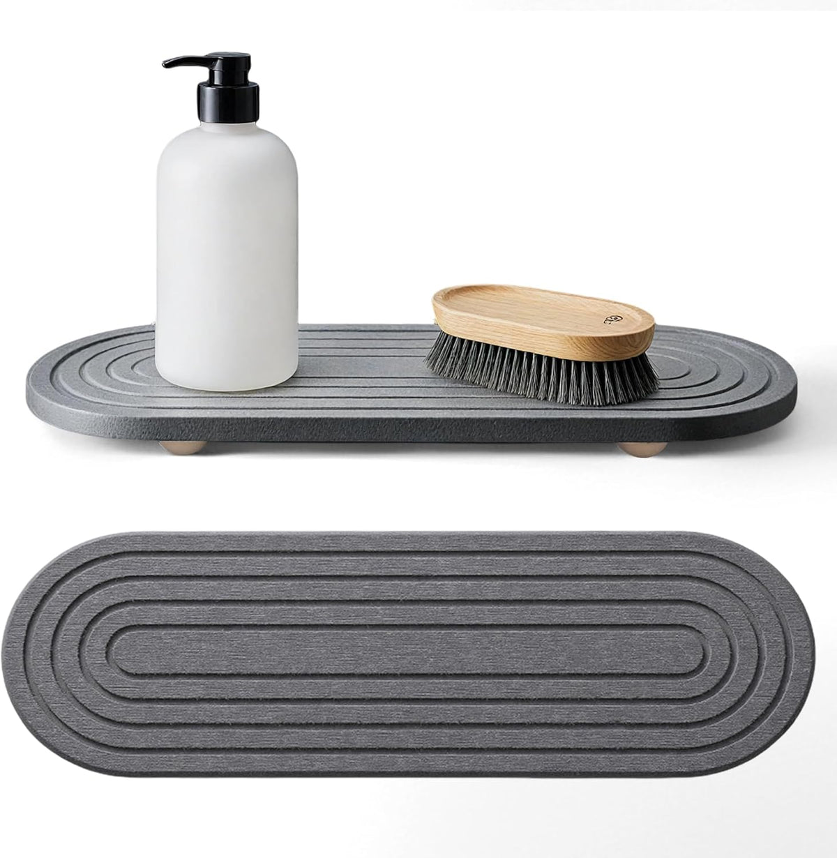 Instant Dry Sink Caddy Organizer, Fast Drying Sink Caddy, Water Absorbing Stone Sponge Holder for