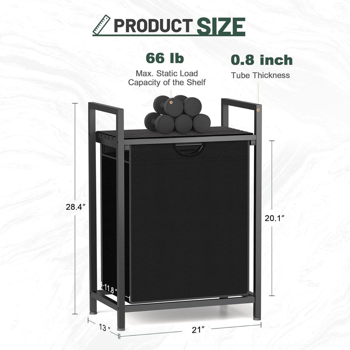 Laundry Sorter with Removable Bag, 16 Gallons Laundry Hamper with Adjustable Feet, Laundry Basket