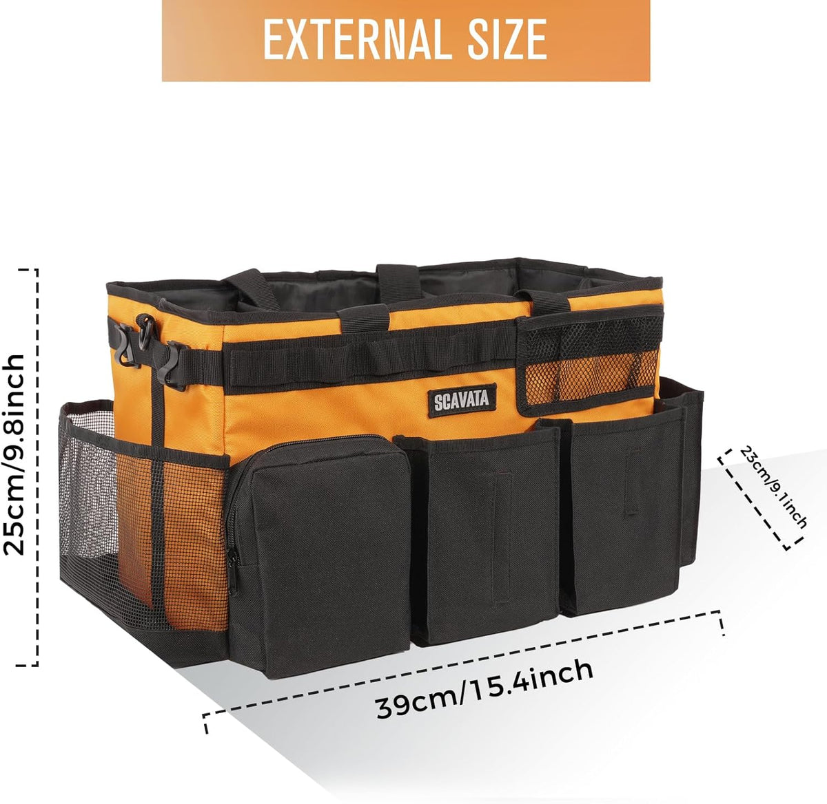 Wearable Cleaning Caddy Bag, Cleaning Caddy Supplies Organizer with Handle & Shoulder Straps for