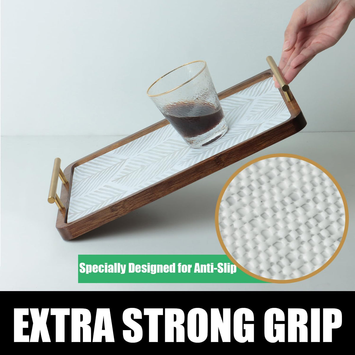 Shelf Liners for Kitchen Cabinets, 16IN x 10FT Non Adhesive and Strong Non-Slip Shelf Cabinet