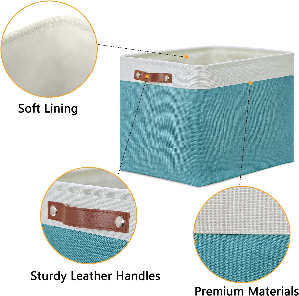 DULLEMELO Large Closet Storage Baskets Canvas Storage Baskets for Organizing 2 Pack Collapsible