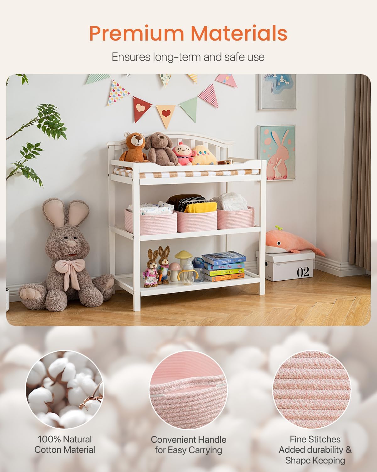 Small Woven Basket, 13.5 x 9.5 x 5 Inches, Storage Basket for Organizing, Cute Small Rope Shelf