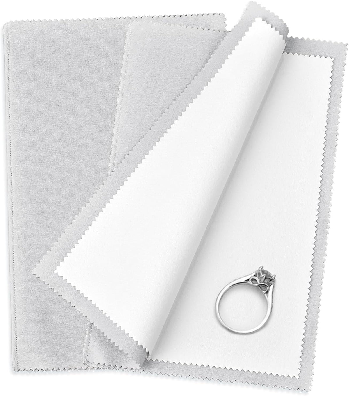 SEVENWELL Silver Polishing Cloth, Jewelry Cleaner Cloth for Sterling Silver Jewelry, Gold