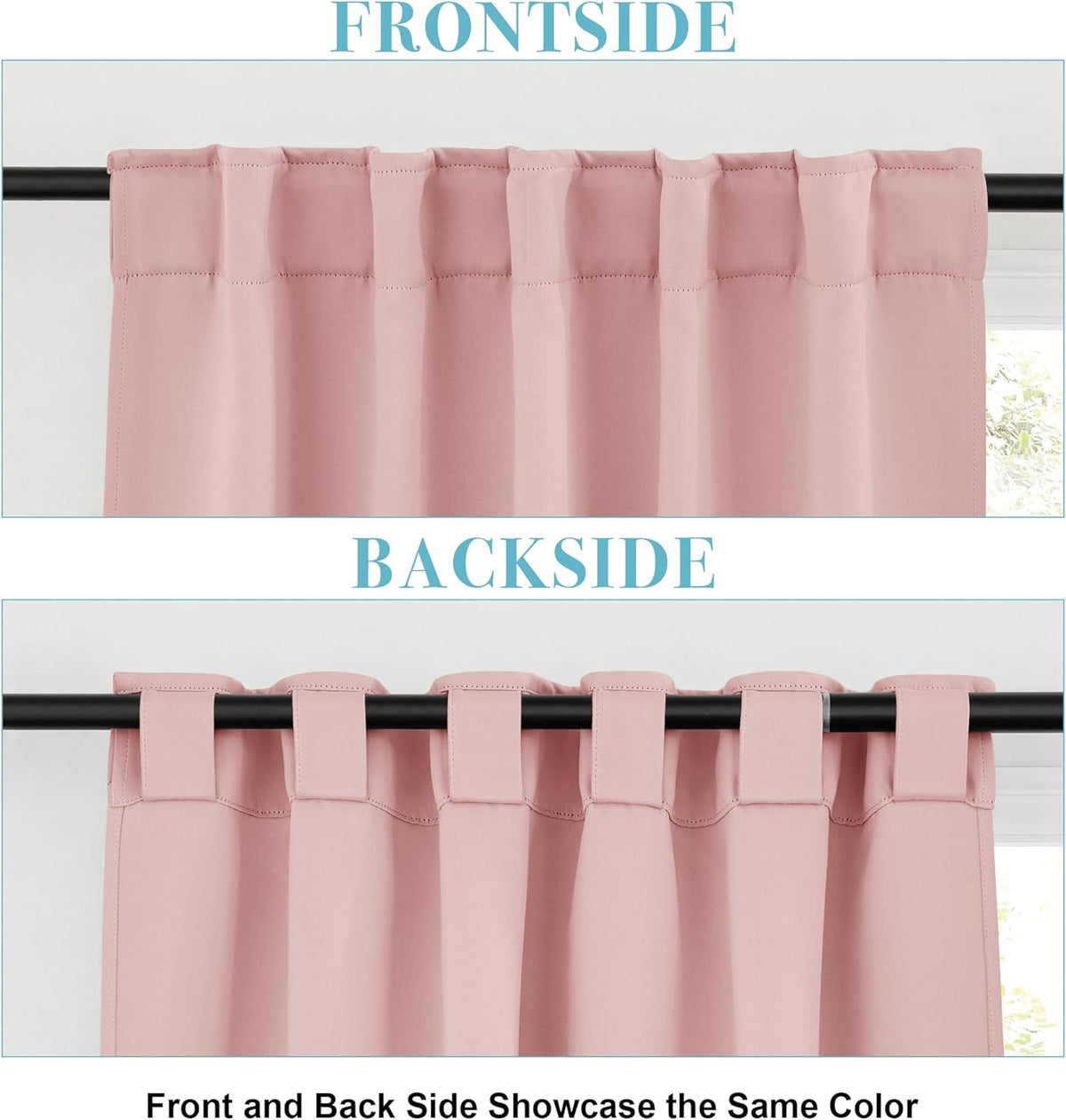 RYB HOME Blackout Curtains for Bedroom, Small Windows Shades Thermal Insulating Privacy Drapes for
