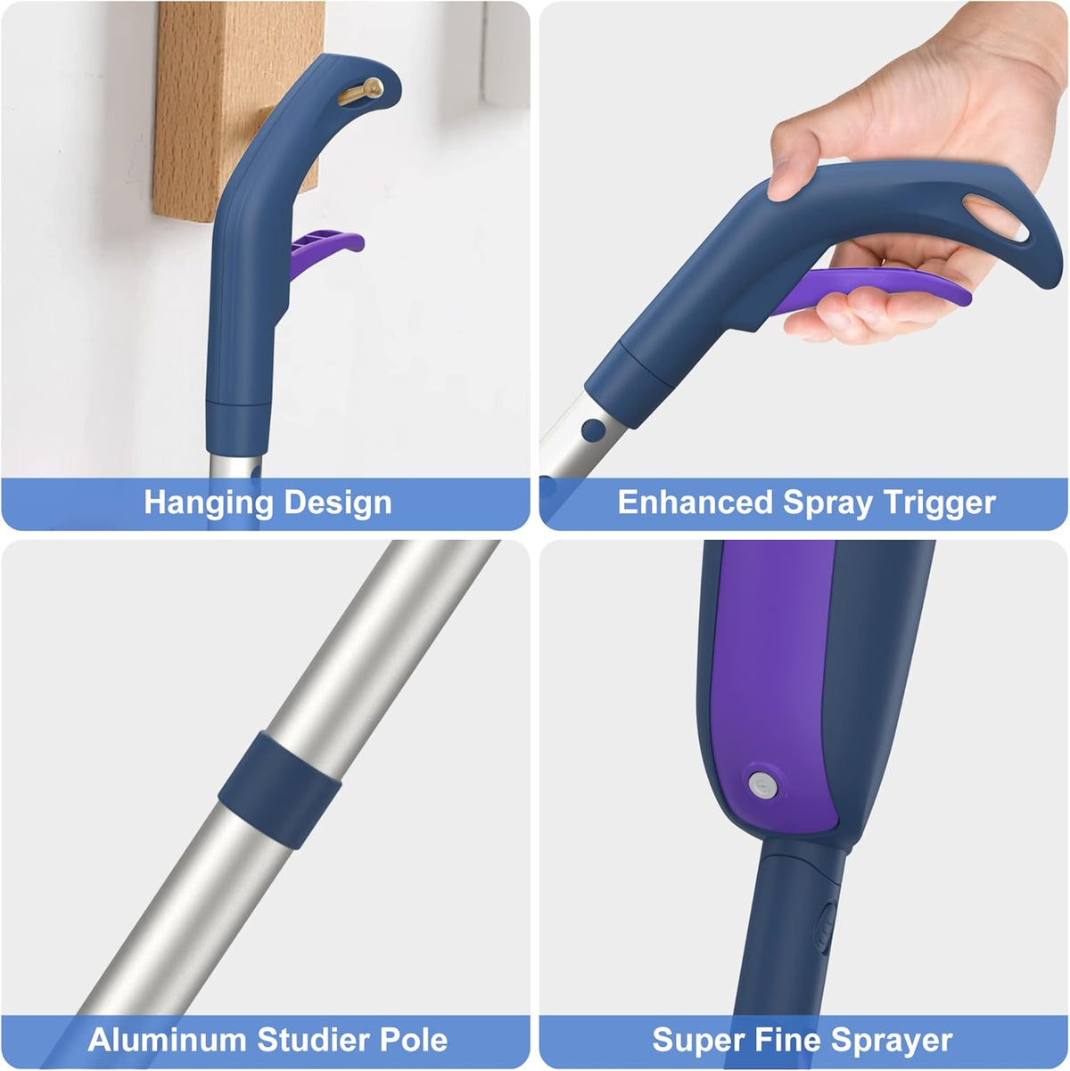 Spray Mops for Hardwood Floor Cleaning- MEXERRIS Microfiber Wet Jet Mops with 2 Bottles 4 Reusable
