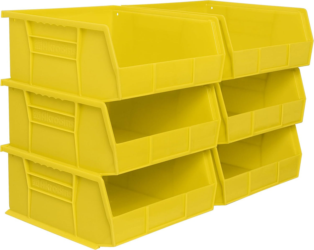 Akro-Mils 30235 AkroBins Plastic Storage Bins, Space-Saving Stackable Bins for Garage, Pantry