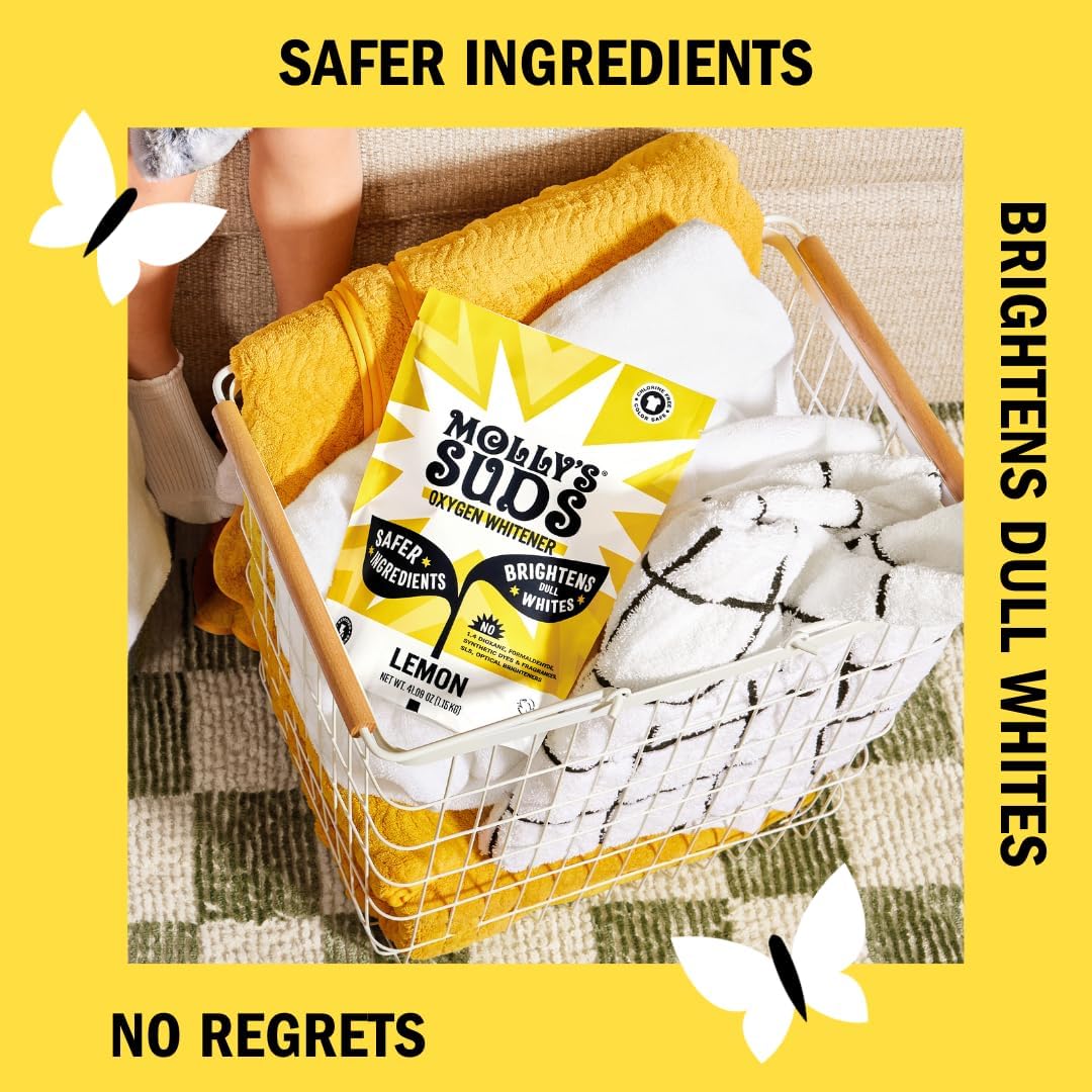 Molly's Suds Oxygen Whitener | Powerful Bleach Alternative, Chlorine Free & Color Safe | Brightens