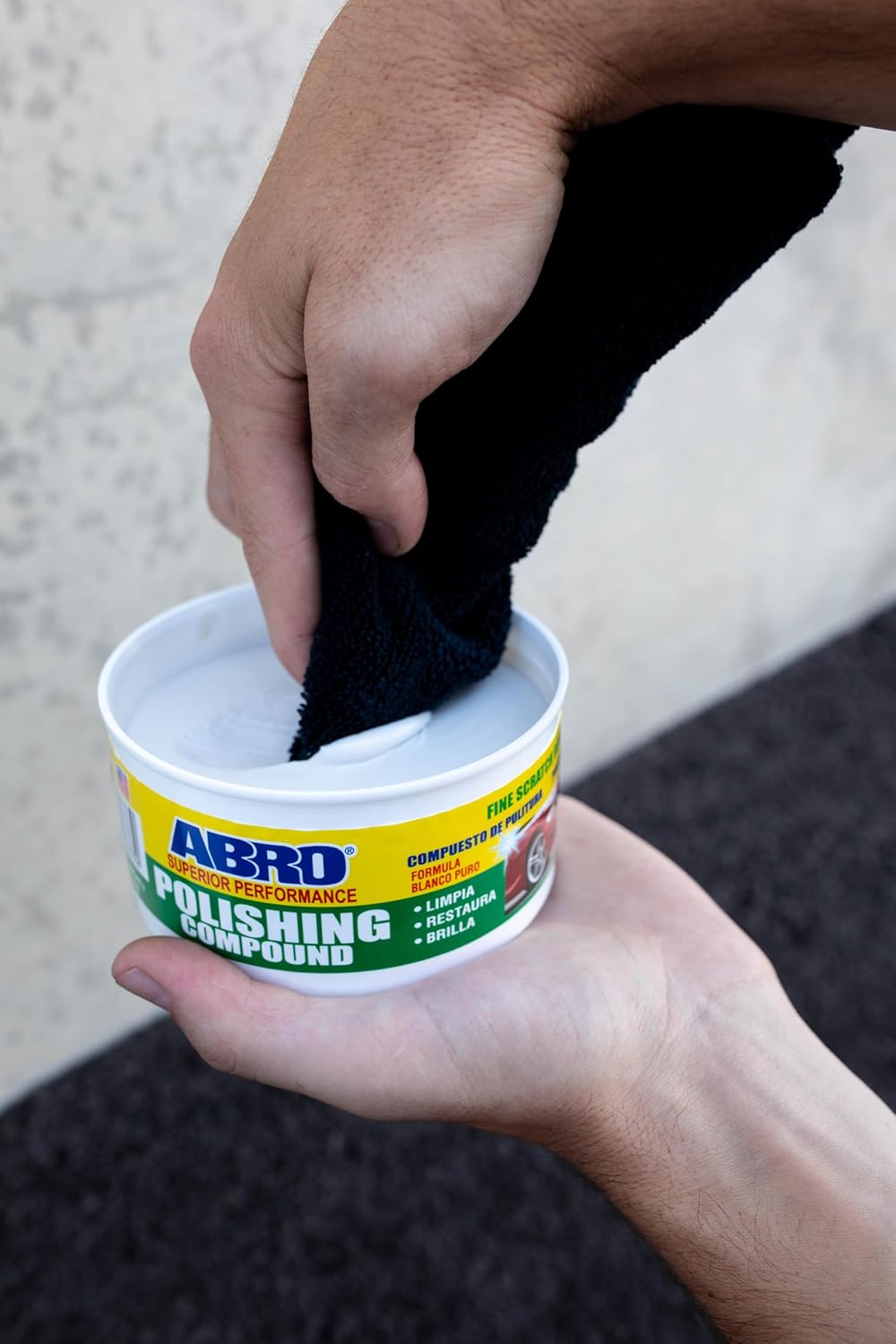 ABRO Superior Performance Polishing Compound, 10 oz., High-tech Shine Car Scratch Remover for