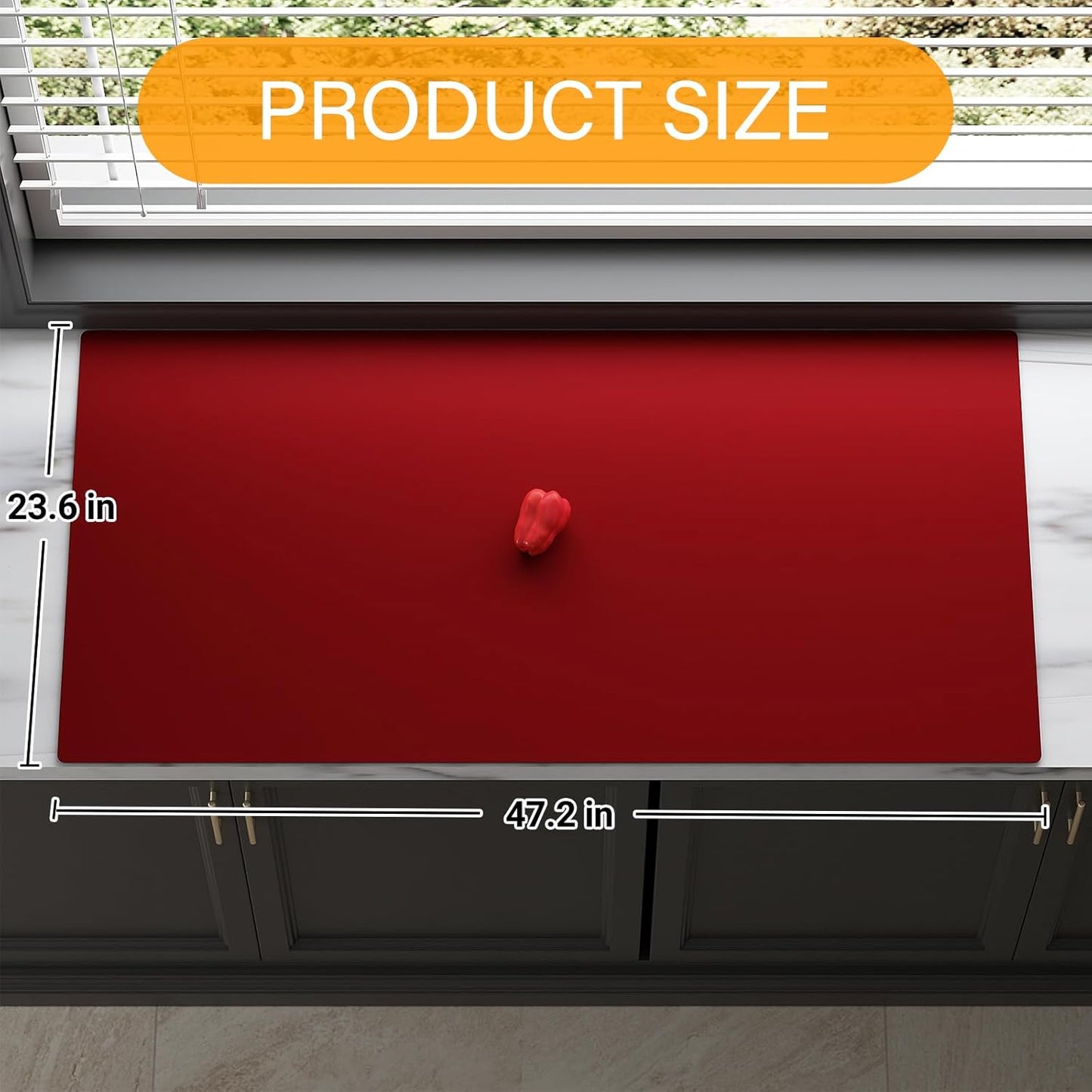 Quality Silicone Table Mat 47x24 Inch - High Heat Resistant (Lab Tested 482°F), Non-Slip