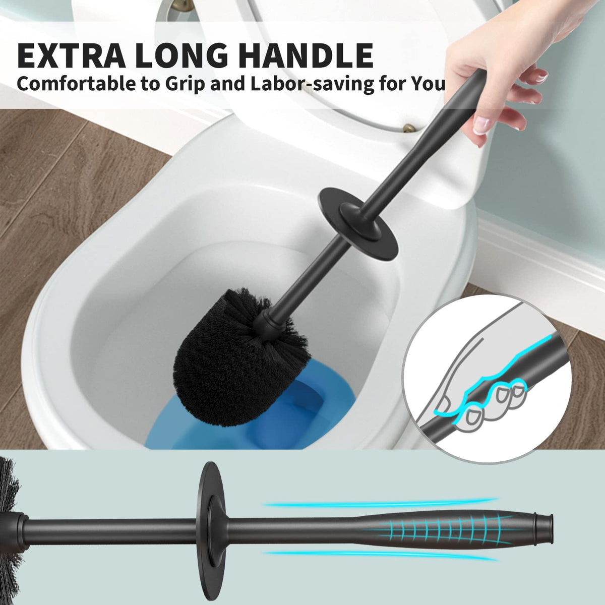 UPTRONIC Toilet Brush, 1 Set), Black – view 4
